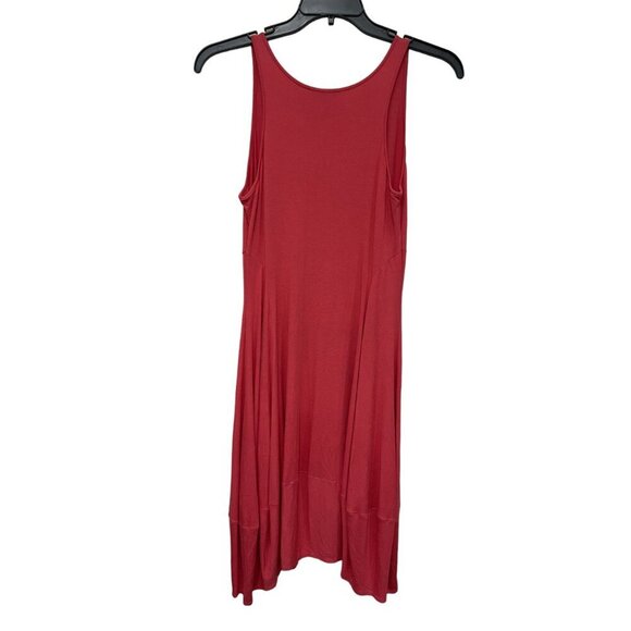 Eileen Fisher Coral Sleeveless Bubble Hem Midi Dress Size Medium Made in USA - Picture 7 of 12